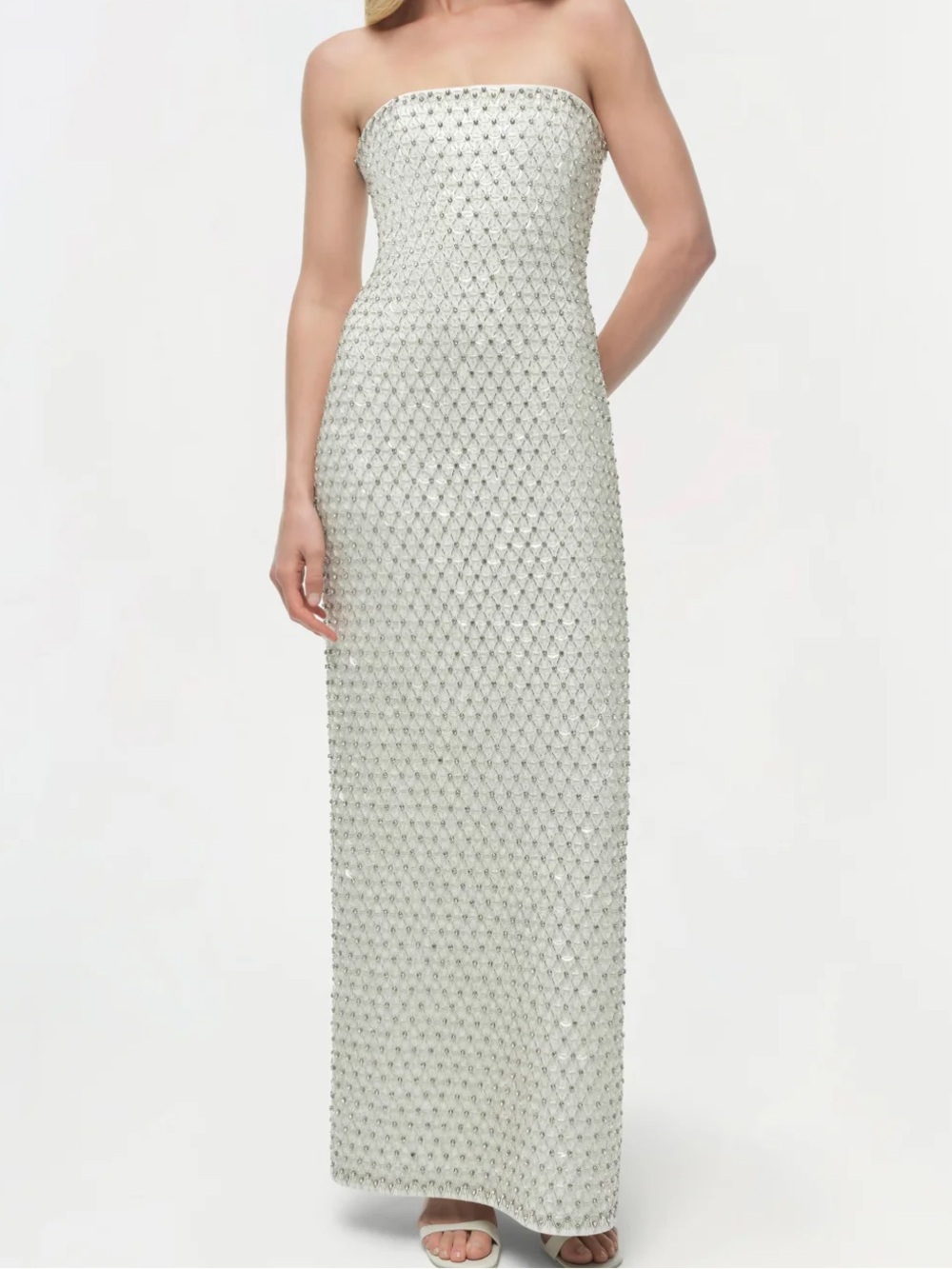 Vanessa Embellished Bustier Midi Dress